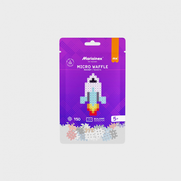 Set de constructie, Racheta, 150 piese, Micro Waffles, Marioinex [1]