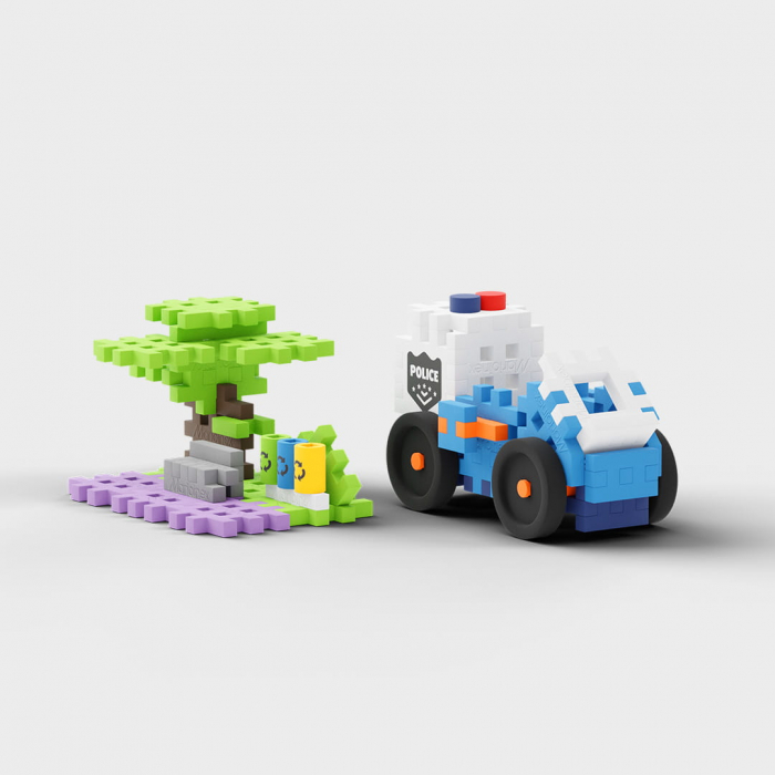 Set de constructie, Sectia de politie, 280 piese, Mini Waffles, Marioinex [14]