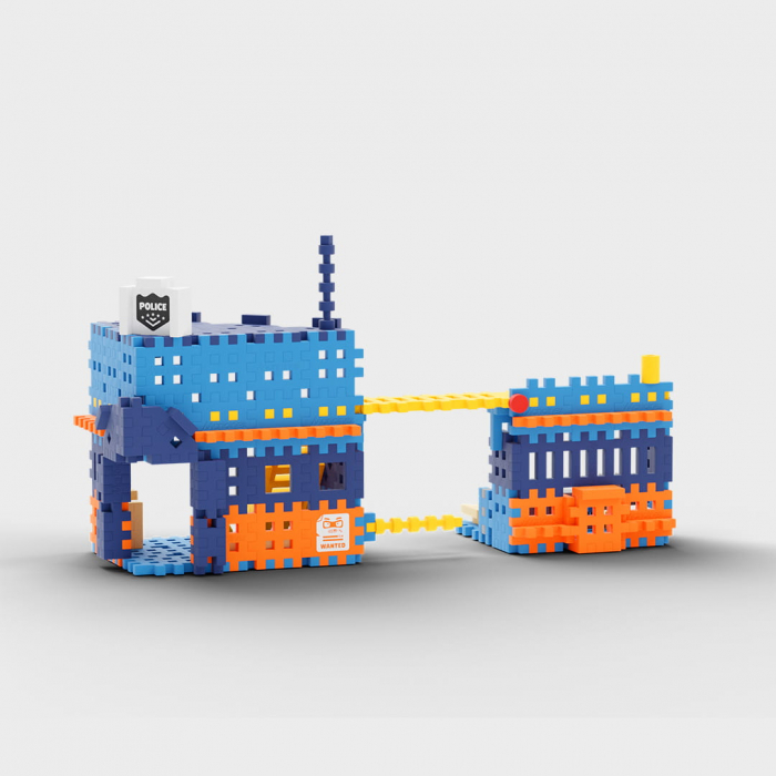 Set de constructie, Sectia de politie, 280 piese, Mini Waffles, Marioinex [10]