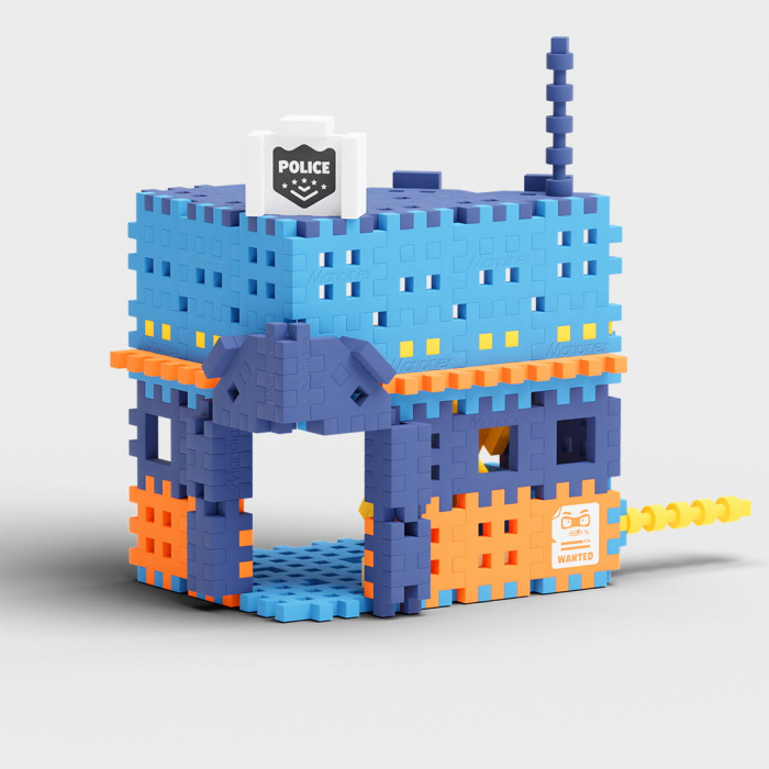 Set de constructie, Sectia de politie, 280 piese, Mini Waffles, Marioinex [11]