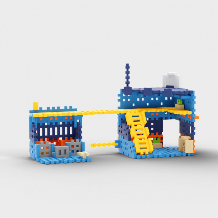 Set de constructie, Sectia de politie, 280 piese, Mini Waffles, Marioinex [9]