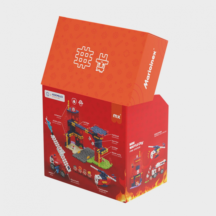 Set de constructie, Sectia de pompieri,  280 piese, Mini Waffles, Marioinex [2]