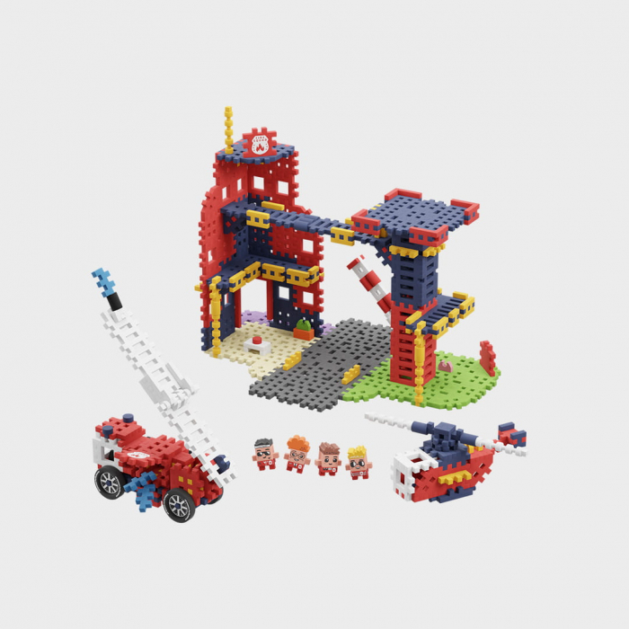 Set de constructie, Sectia de pompieri,  280 piese, Mini Waffles, Marioinex [8]