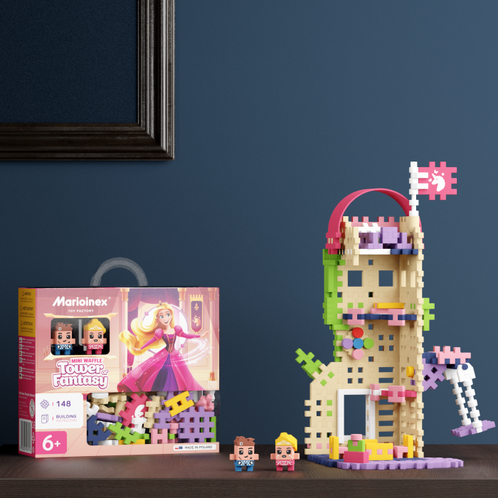 Set de constructie, Turnul Fermecat, 148 piese, Mini Waffles Printese, Marioinex [8]