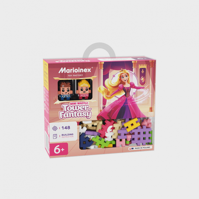 Set de constructie, Turnul Fermecat, 148 piese, Mini Waffles Printese, Marioinex [1]