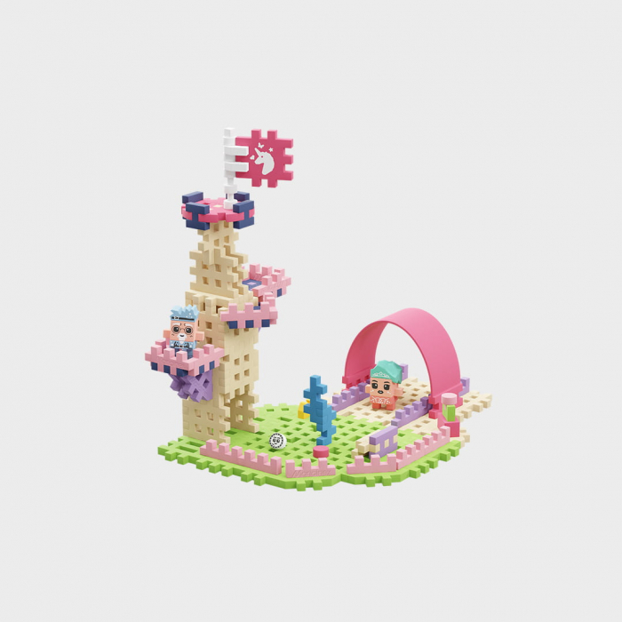 Set de constructie, Turnul Fermecat, 80 piese, Mini Waffles Printese, Marioinex [2]