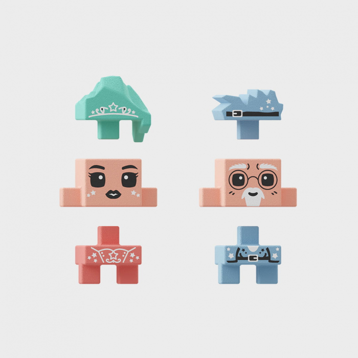 Set de constructie, Turnul Fermecat, 80 piese, Mini Waffles Printese, Marioinex [4]