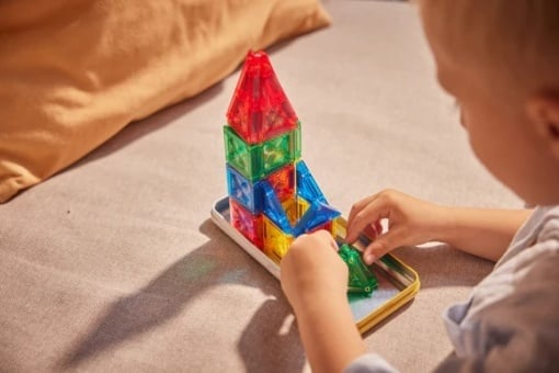 Set de construit cu mini placi magnetice, Cleverclixx [4]