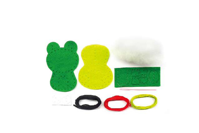 Set de cusut DIY - decoratiune topper pentru creion - Broasca [3]
