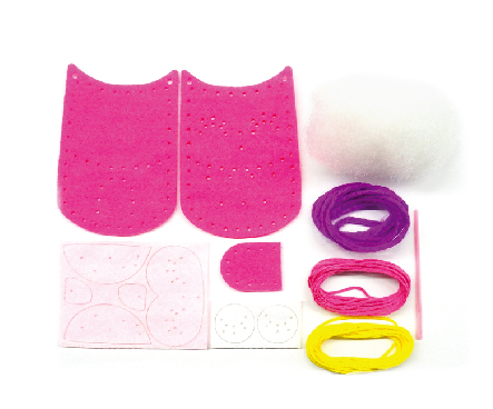 Set de cusut DIY - decoratiune topper pentru creion - Bufnita [3]