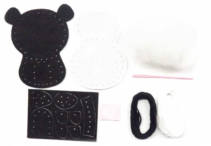 Set de cusut DIY - decoratiune topper pentru creion - Panda [4]