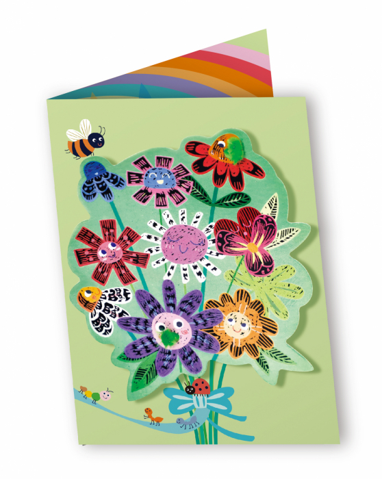 Set de razuit si realizat Felicitari - Flori [3]