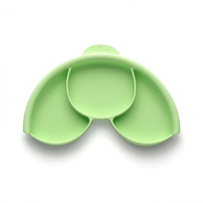 Set diversificare hrana bebelusi Miniware Healthy Meal, 100% din materiale naturale biodegradabile, 3 piese, Keylime [5]