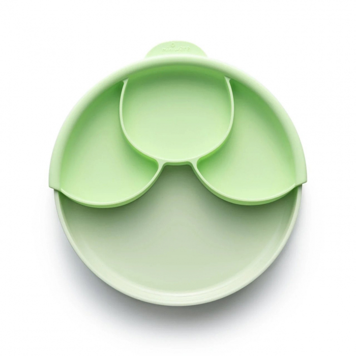 Set diversificare hrana bebelusi Miniware Healthy Meal, 100% din materiale naturale biodegradabile, 3 piese, Keylime [2]