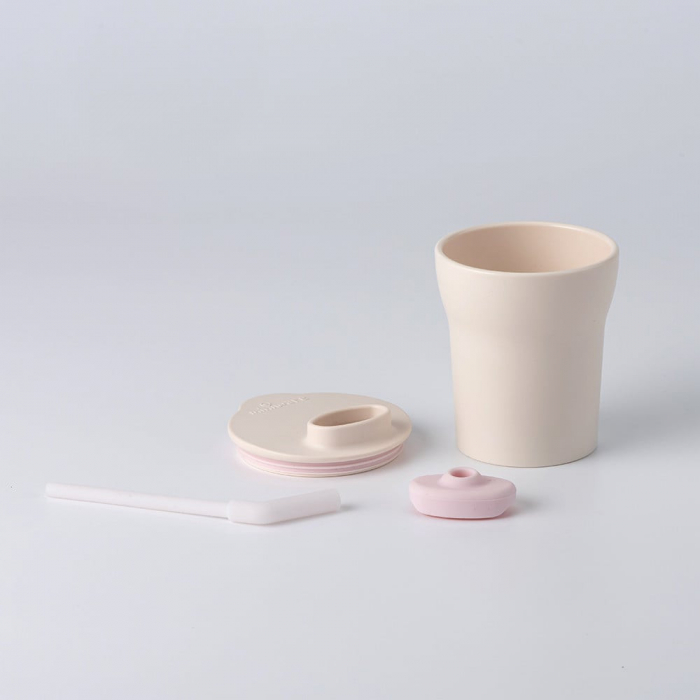 Set diversificare hrana bebelusi Miniware Little Foodie, 100% din materiale naturale biodegradabile, 6 piese, Vanilla+Cotton candy [8]