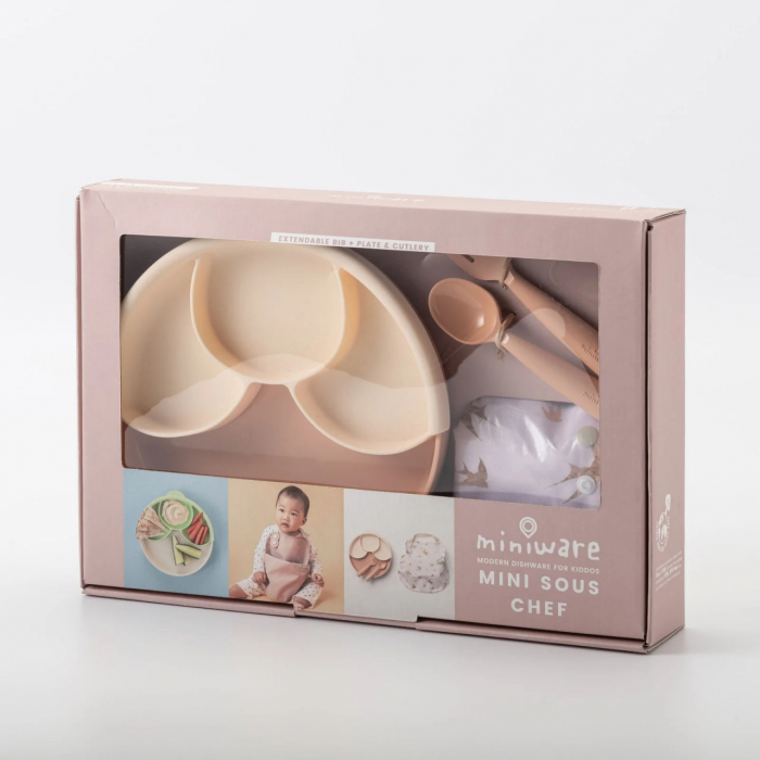 Set diversificare hrana bebelusi Miniware Mini Sous Chef 100% din materiale naturale biodegradabile, 6 piese, Golden Harvest [4]