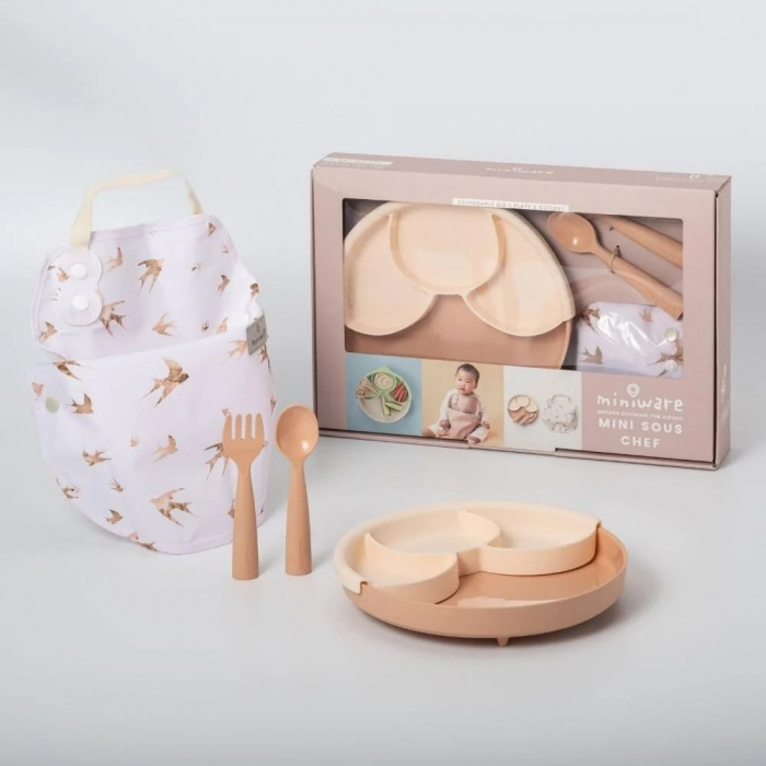 Set diversificare hrana bebelusi Miniware Mini Sous Chef 100% din materiale naturale biodegradabile, 6 piese, Golden Harvest [1]