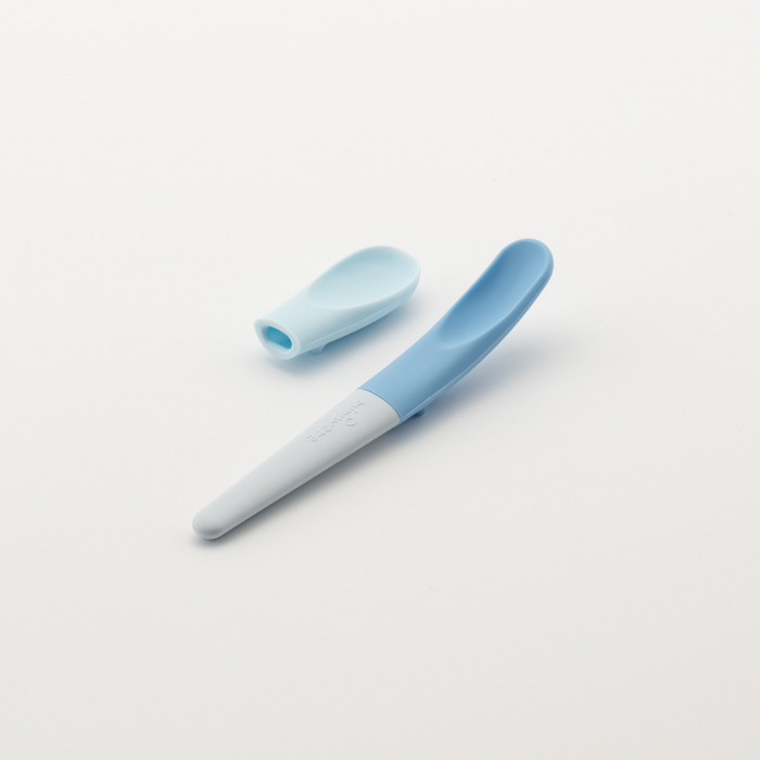 Set diversificare hrana bebelusi Miniware Sili Mini GO, 100% din materiale naturale biodegradabile, 3 piese, Blue Banana [6]