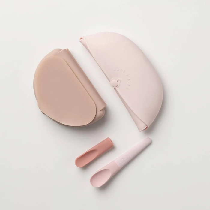 Set diversificare hrana bebelusi Miniware Sili Mini GO, 100% din materiale naturale biodegradabile, 3 piese, Pink Antioxidant [2]