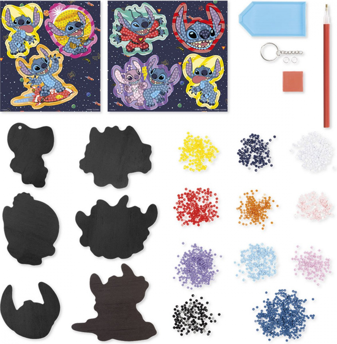 Set DIY creeaza magneti, diamond painting, Lilo si Stitch [4]