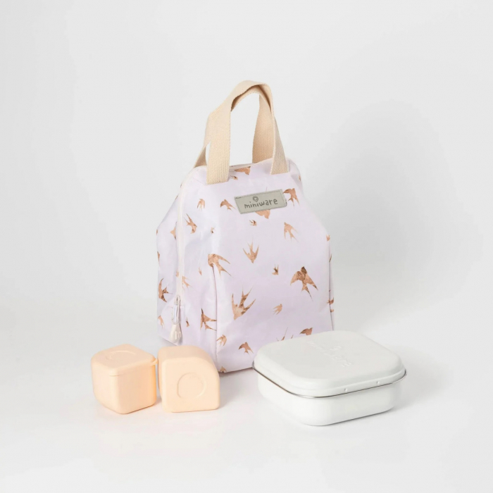 Set geanta termoizolanta Mealtote cu cutie Grow bento, Miniware Ready Go! Bento, 4 piese, Golden Swallow [2]