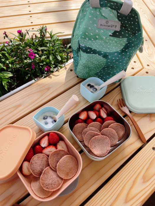 Set geanta termoizolanta Mealtote cu cutie Grow bento, Miniware Ready Go! Bento, 4 piese, Prickly Pear [7]