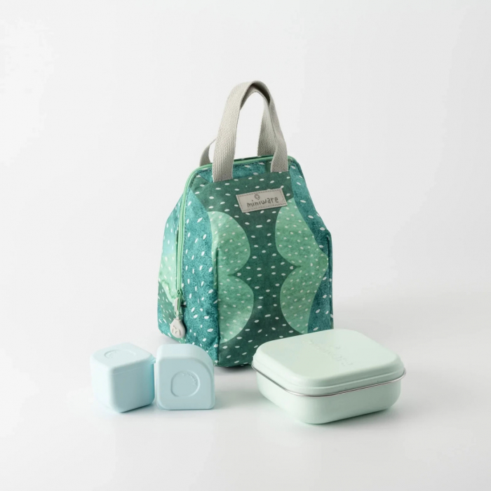 Set geanta termoizolanta Mealtote cu cutie Grow bento, Miniware Ready Go! Bento, 4 piese, Prickly Pear [4]