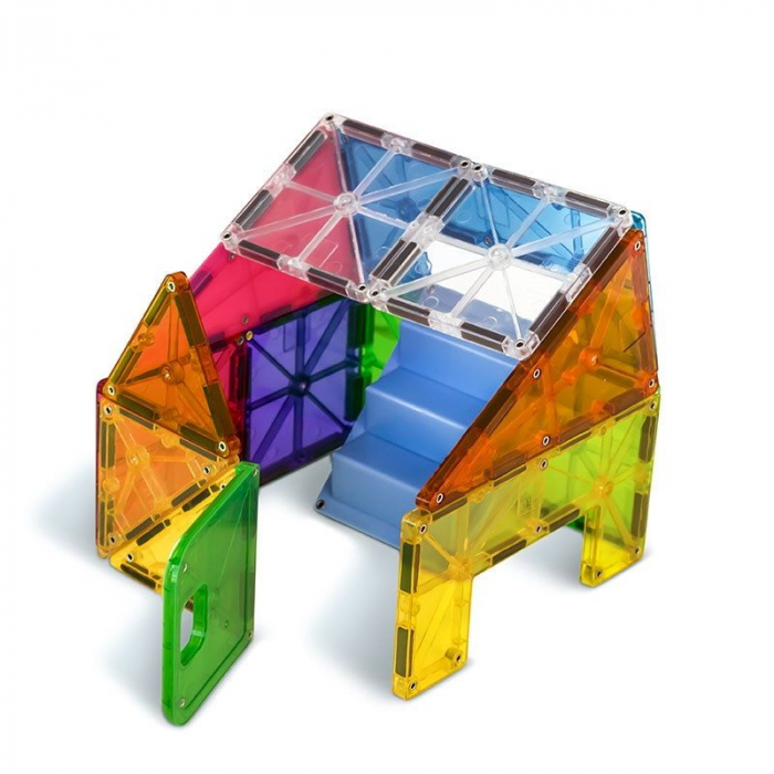 Set magnetic cu autocolante Magna-Tiles House (28 piese) [4]