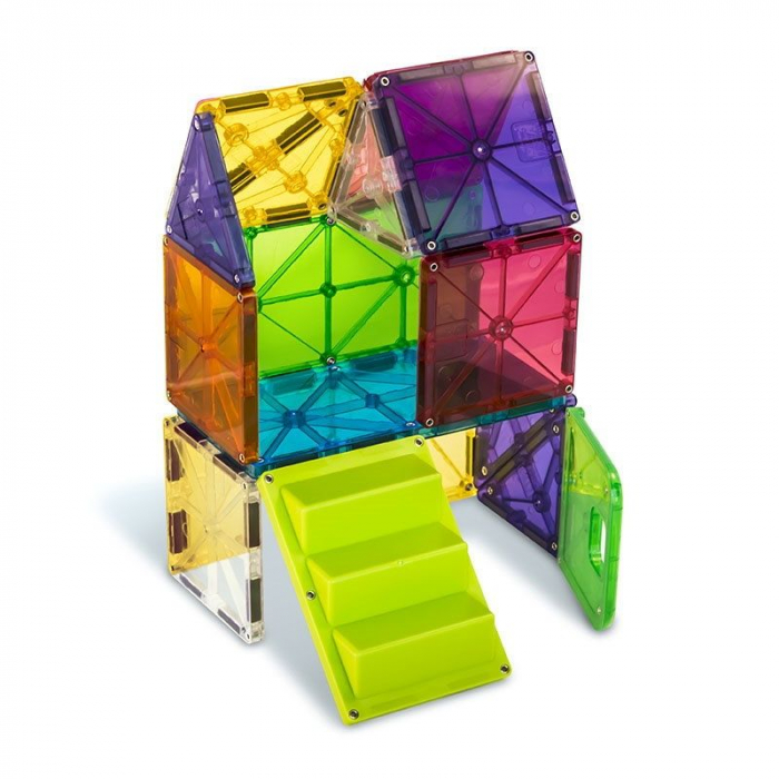 Set magnetic cu autocolante Magna-Tiles House (28 piese) [5]