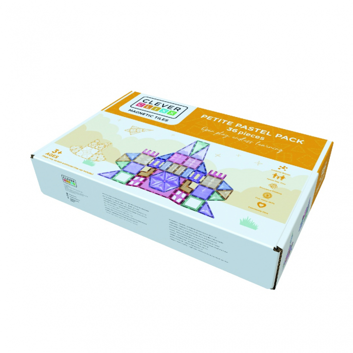 Set magnetic de construit Pastel 36 piese, Cleverclixx [2]