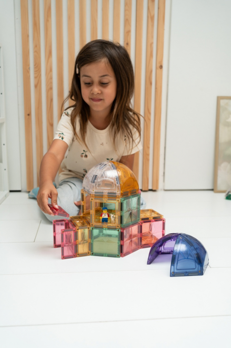 Set magnetic de constuit Dome pastel 34 piese, Cleverclixx [4]