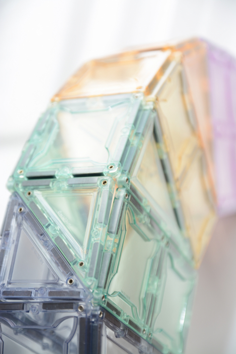Set magnetic Magblox - 102 piese magnetice de constructie PASTEL transparente [5]