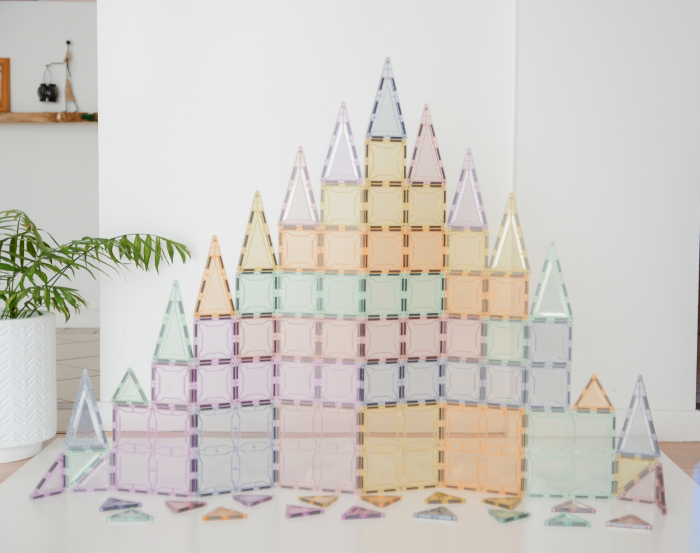 Set magnetic Magblox - 102 piese magnetice de constructie PASTEL transparente [2]