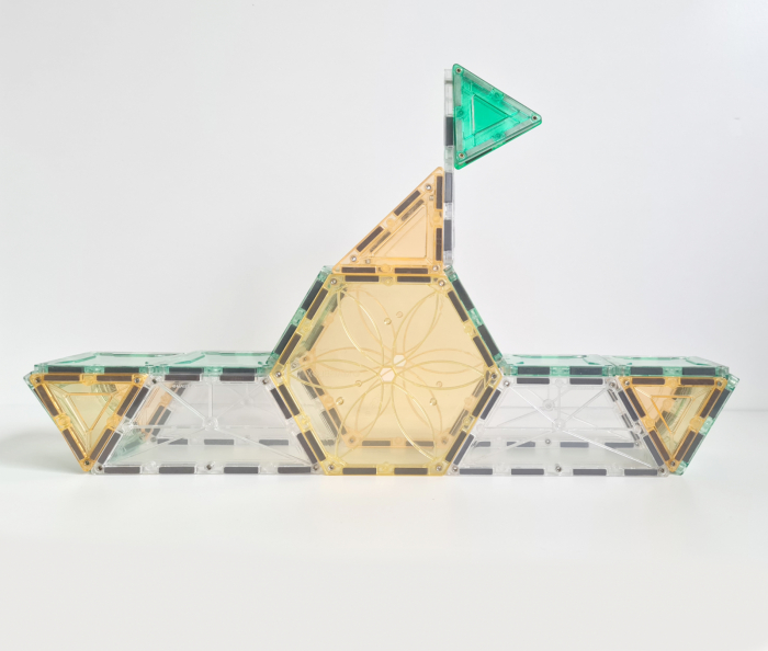 Set magnetic Magblox - 6 piese magnetice hexagon PASTEL pentru constructie [3]