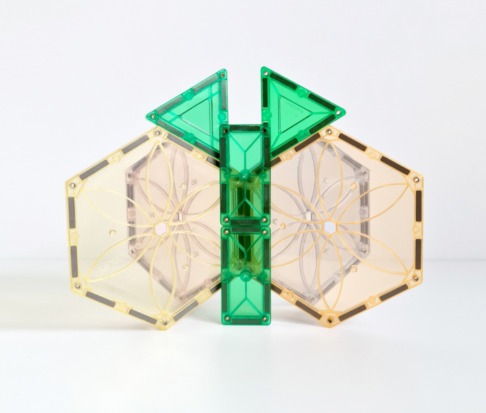 Set magnetic Magblox - 6 piese magnetice hexagon PASTEL pentru constructie [4]