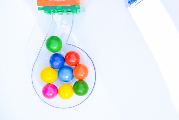 Set magnetic Magblox - 98 piese, circuit cu bile - Magbrix Marble Run [6]