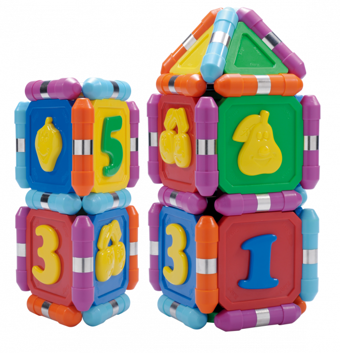 Set magnetic primar Supermag Kliky, 24 piese - Cifre [7]