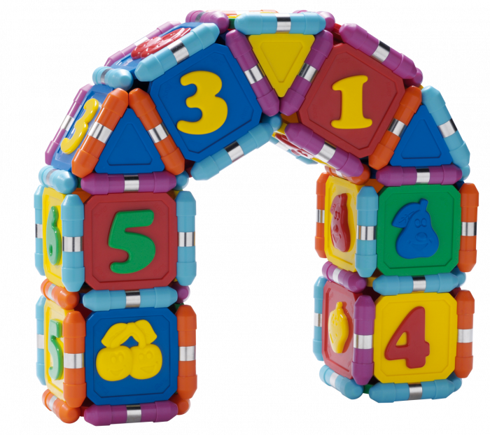 Set magnetic primar Supermag Kliky, 24 piese - Cifre [5]