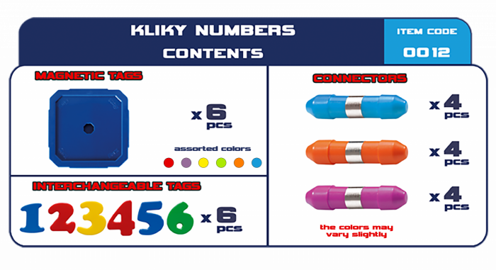 Set magnetic primar Supermag Kliky, 24 piese - Cifre [3]