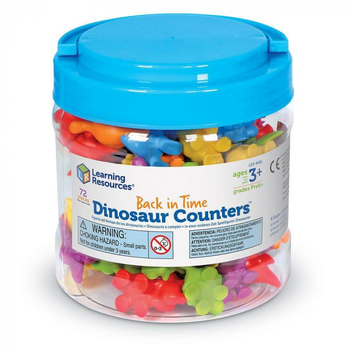 Set pentru sortat si numarat - Dinozauri jucausi (72 piese) [4]