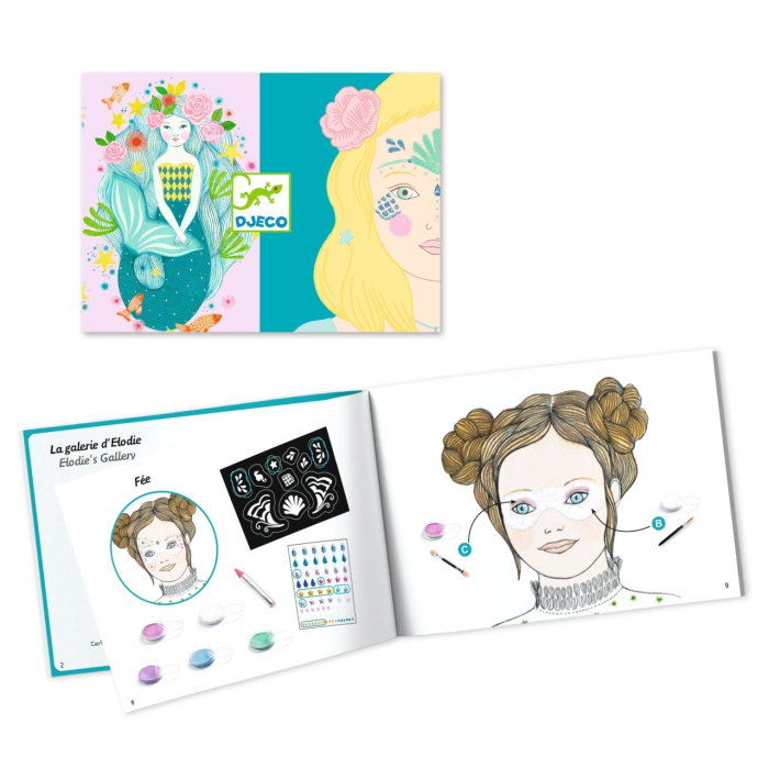 Set pictura pe fata culori sidefate, Djeco [4]