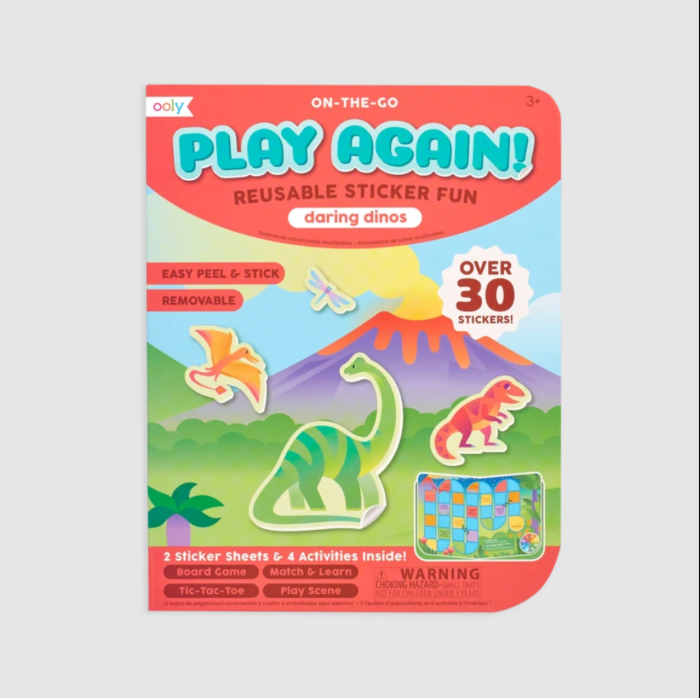 Set planse si jocuri cu abtibilduri repozitionabile - Dinozauri [1]