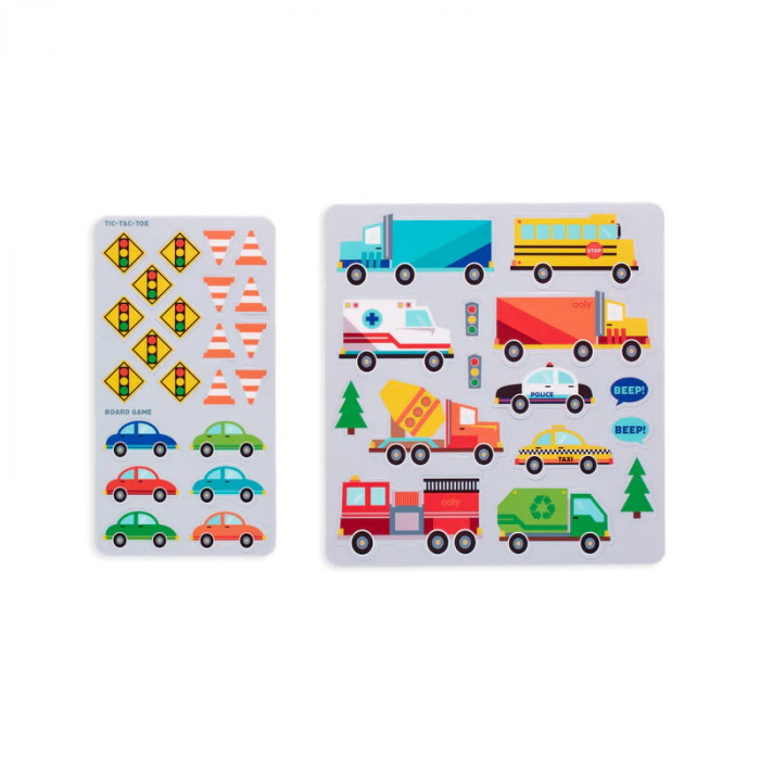 Set planse si jocuri cu abtibilduri repozitionabile - Vehicule [5]