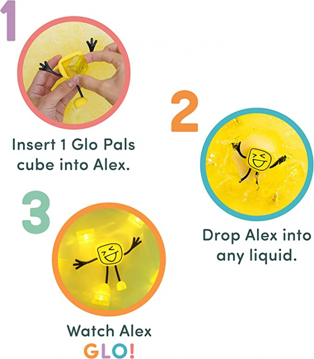 Set senzorial luminos Alex Glo Pal, galben [10]