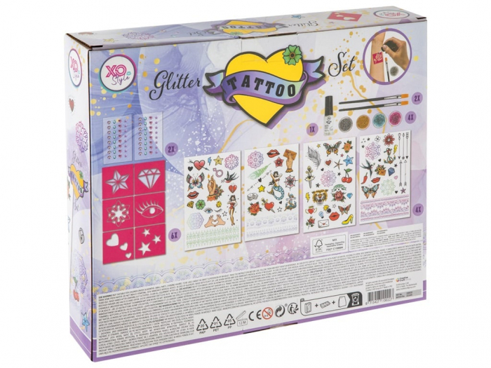 Set tatuaje temporare cu sabloane si sclipici pentru copii, Grafix [2]
