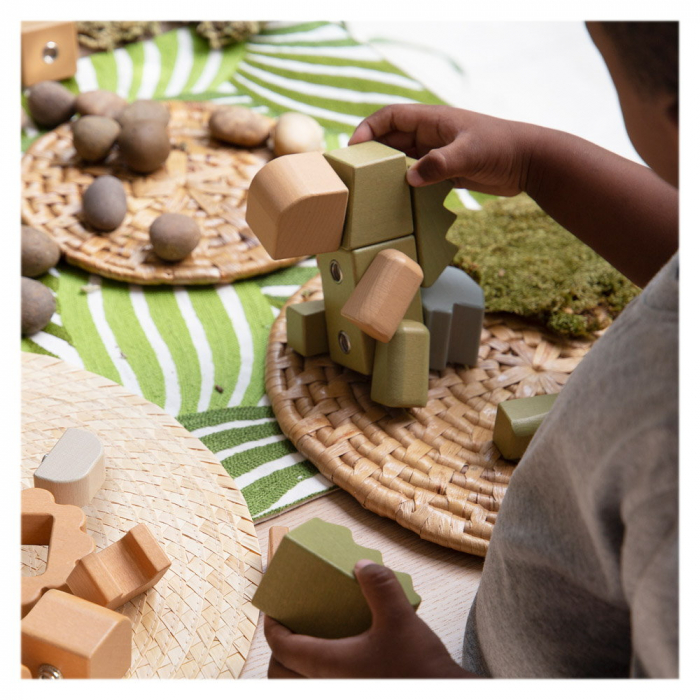 Snap Block Animals, blocuri de constructie din lemn, Guidecraft [5]