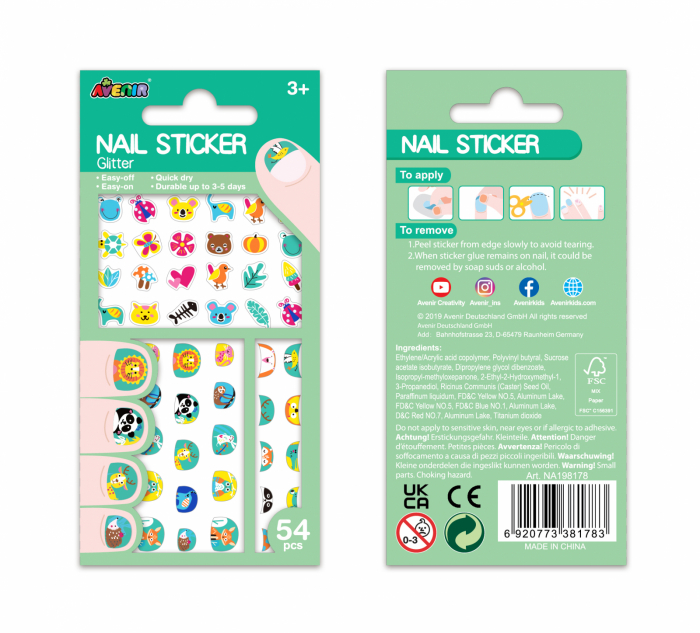 Stickere pentru unghii cu sclipici - Animale [3]