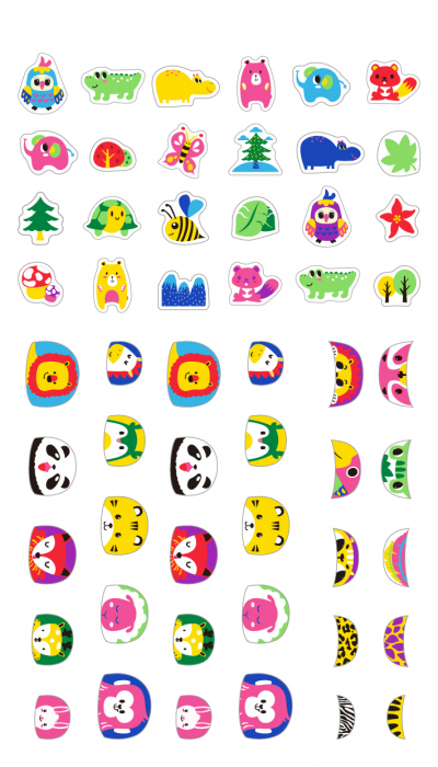 Stickere pentru unghii fosforescente - Animale salbatice [2]
