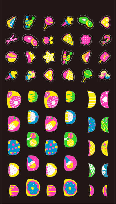 Stickere pentru unghii fosforescente - Cookie [2]