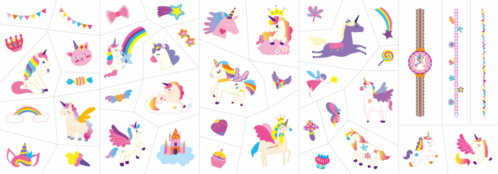 Stickere pentru unghii si tatuaje - Unicorni [5]